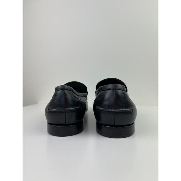 Boss HUGO BOSS Tailored Mens Navy Blue Leather Loafer Shoes Slip On Dress Size 8 - Picture 6 of 12